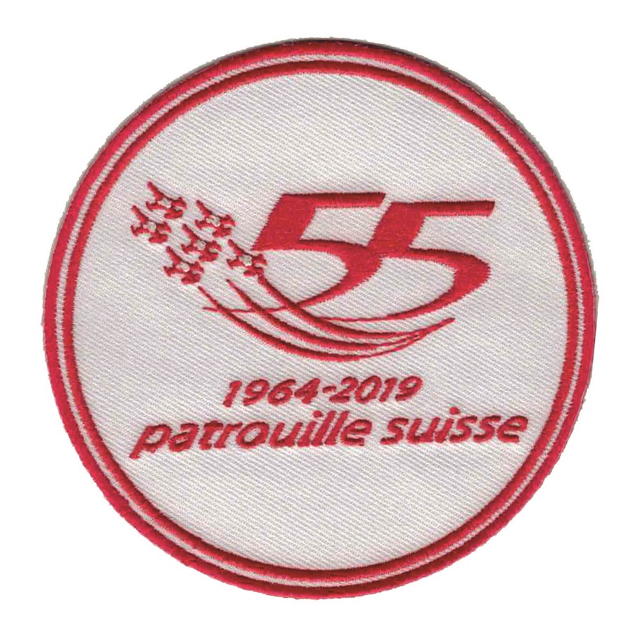 Patrouille Suisse Badge Anniversaire 55 Ans Ecusson Brode De Patrouille Suisse Patrouille Suisse Fanclub Shop